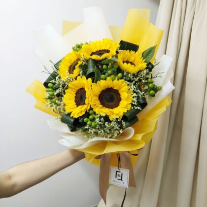 Sunflower Bouquet Quadruple Flower BL060001 01