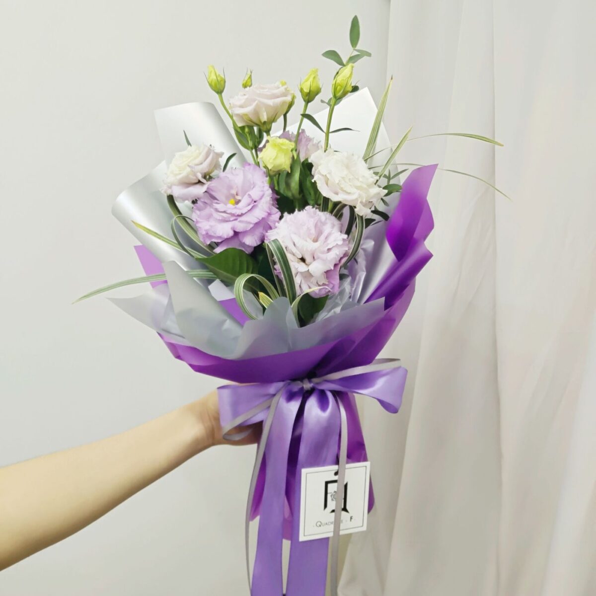 Completely DREAM Purple Eustoma Fresh Flower Bouquet QuadrupleFlower extra-fancy-rose-bouquet-flower-gift-korea