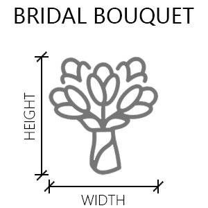 Size Guideline Fresh Bridal Bouquet