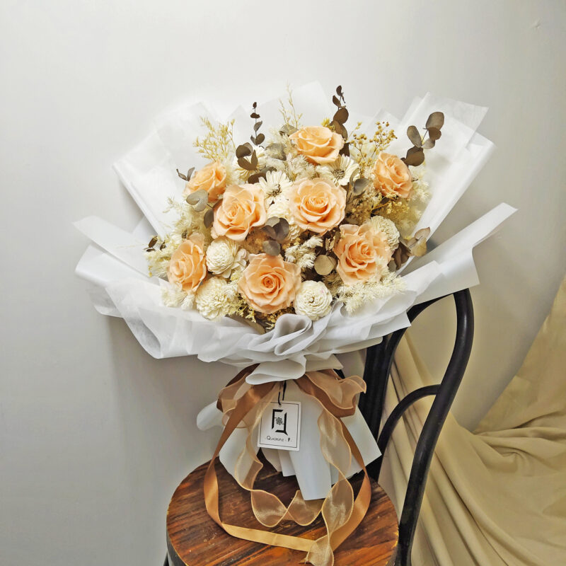 Sparkling B.VIII | Preserved Flower Champagne Rose Bouquet