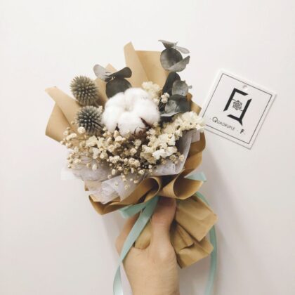 完滿獨愛 | 棉花乾花花束 - DB100008