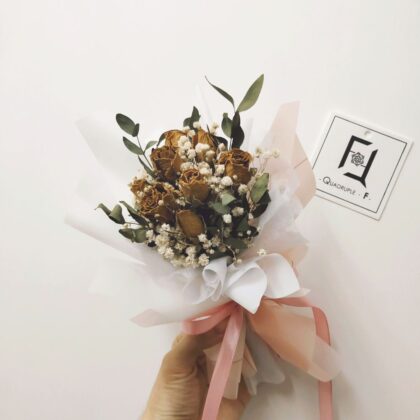 甜美寵愛 | 小玫瑰乾花花束 - DB100007