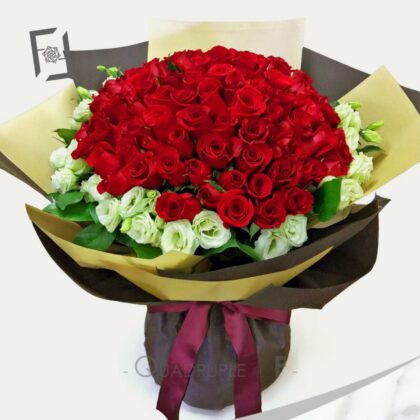 永恆赤焰 | 南美厄瓜多爾紅玫瑰99支求婚花束 - BH010008
