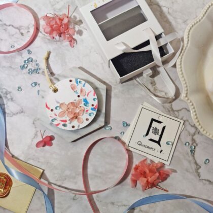 手工擴香石 | 實心圓永生花手工手繪擴香石