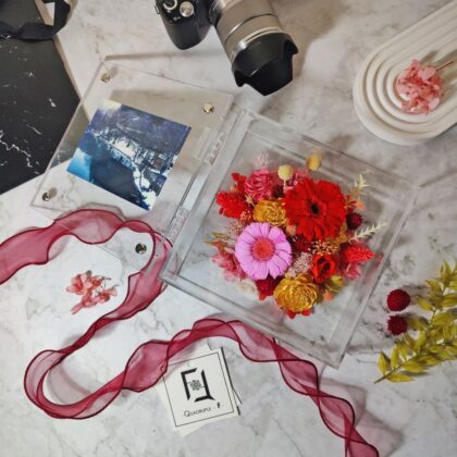 回憶相架 | 永生花太陽花玫瑰相架