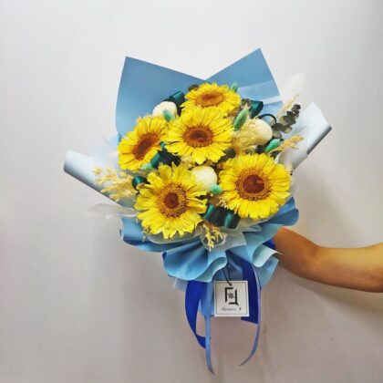 強大勇氣 | 向日葵永生花花束 - PB060003