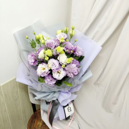 永遠幻愛 | 紫洋桔梗鮮花花束 - BL100001