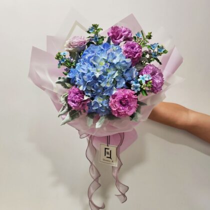 藍繡球藍星花鮮花花束 BM040004