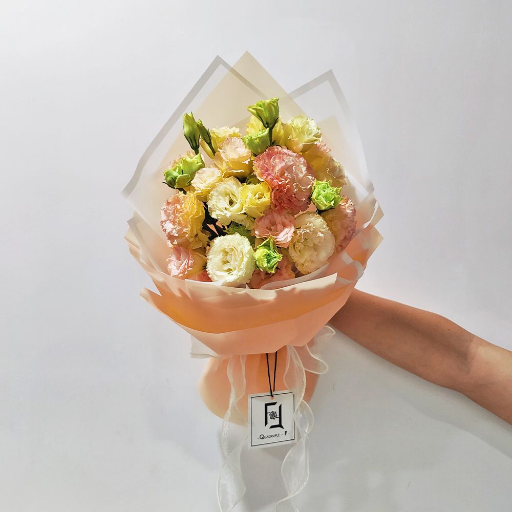 初心如昨 | 香檳洋桔梗鮮花花束 1 初心如昨 | 香檳洋桔梗鮮花花束 - BM100012