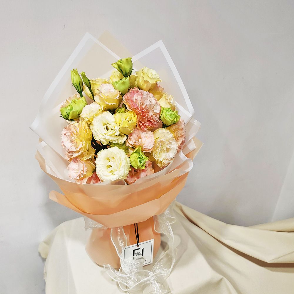 初心如昨 | 香檳洋桔梗鮮花花束 3 初心如昨 | 香檳洋桔梗鮮花花束 - BM100012