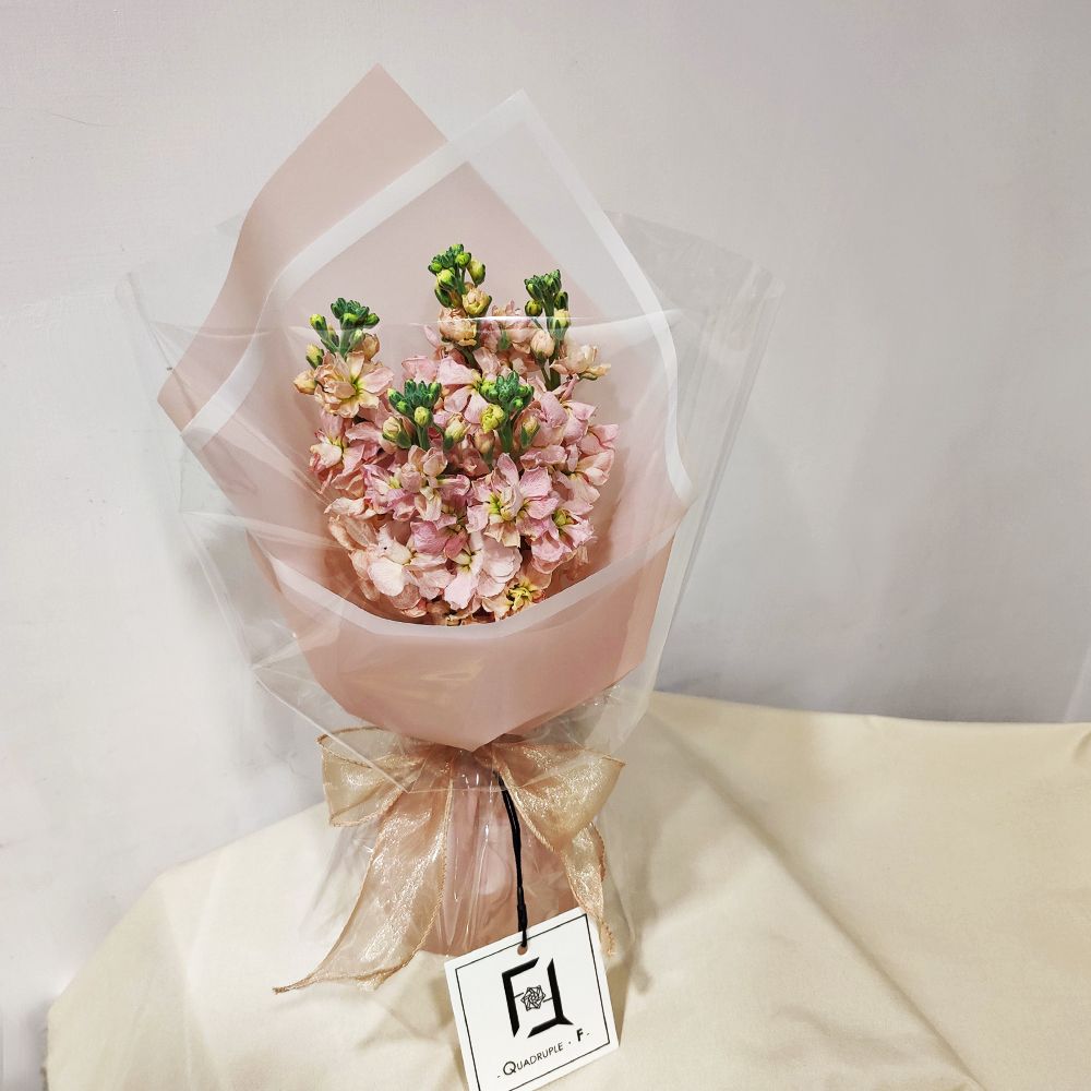 Champagne Breeze | Champagne Stock Fresh Flower Bouquet 3 Champagne Breeze | Champagne Stock Fresh Flower Bouquet - BS100016