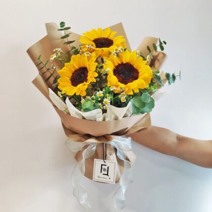 向日葵洋甘菊鮮花花束 BM060005