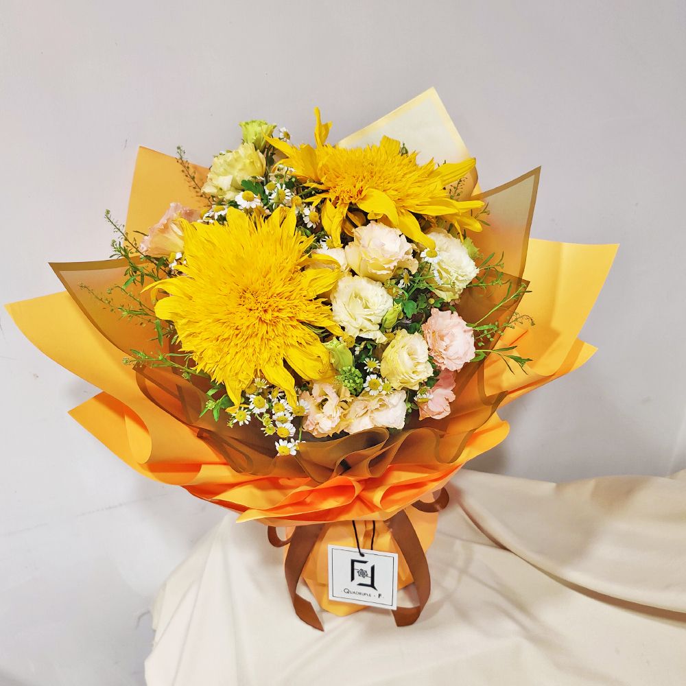 繁花絮語 | 重瓣向日葵香檳洋桔梗鮮花花束 3 繁花絮語 | 重瓣向日葵香檳洋桔梗鮮花花束 - BM060004