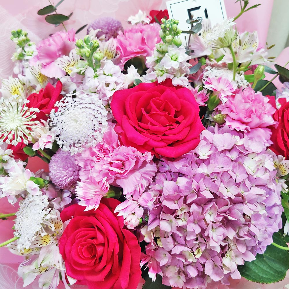 錦簇桃粉 | 桃紅玫瑰粉紅繡球鮮花花束 2 錦簇桃粉 | 桃紅玫瑰粉紅繡球鮮花花束 - BL040008