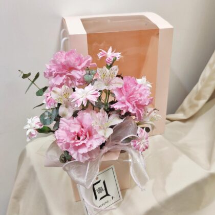 Pink Rainfall | Pink Carnations Fresh Flower Box - TC070004