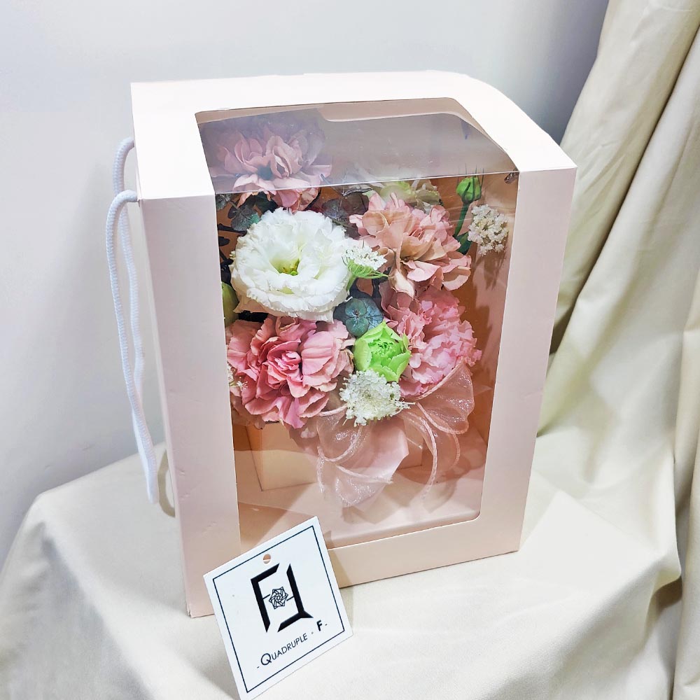 舊夢如詩 | 復古粉紅康乃馨波浪粉桔梗鮮花花盒 5 舊夢如詩 | 復古粉紅康乃馨波浪粉桔梗鮮花花盒 - TC070003