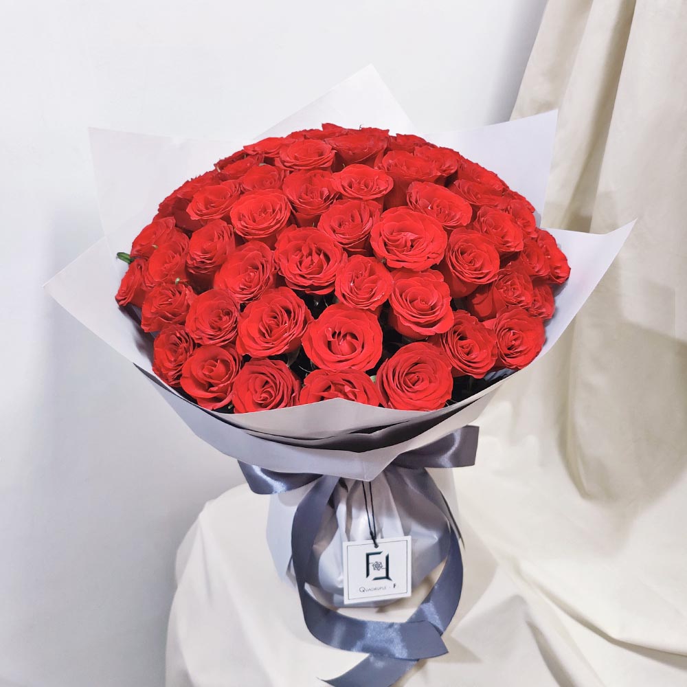 沉穩守候 | 66支紅玫瑰鮮花求婚花束 3 沉穩守候 | 66支紅玫瑰鮮花求婚花束 - BH010019