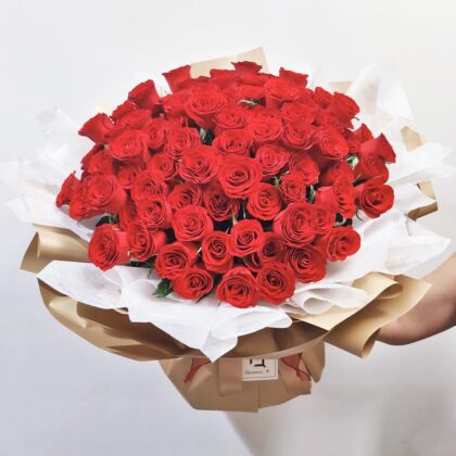 歲月溫柔 | 99支紅玫瑰鮮花求婚花束 - BH010017