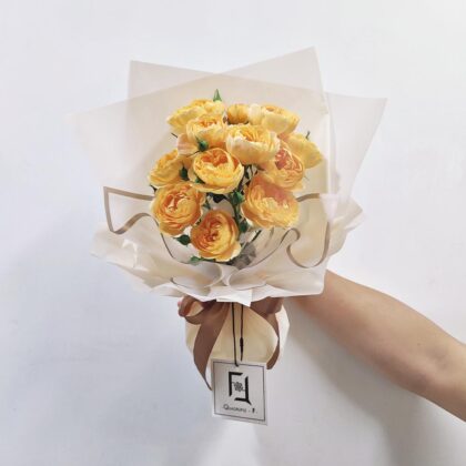晨曦果釀 | 橙色小玫瑰鮮花花束 - BS010003