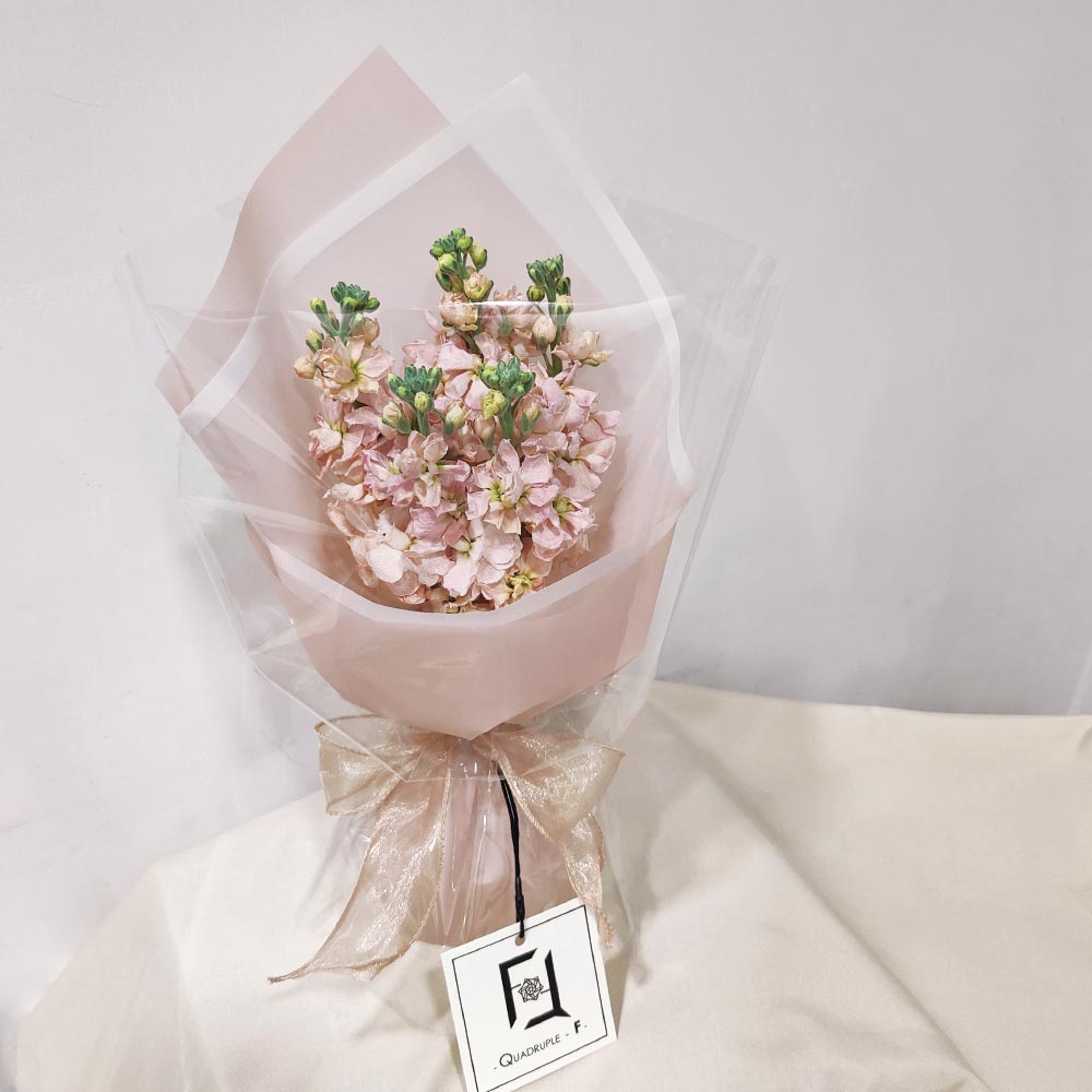 Champagne Breeze | Champagne Stock Fresh Flower Bouquet 3 Champagne Breeze | Champagne Stock Fresh Flower Bouquet - BS100016