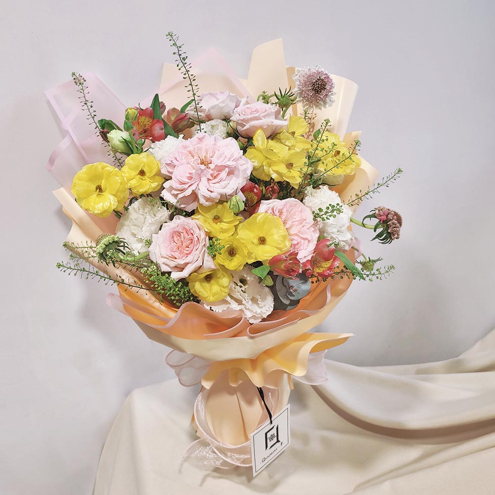 晨曦微甜 | 粉玫瑰小百合鮮花花束 3 晨曦微甜 | 粉玫瑰小百合鮮花花束 - BM010011