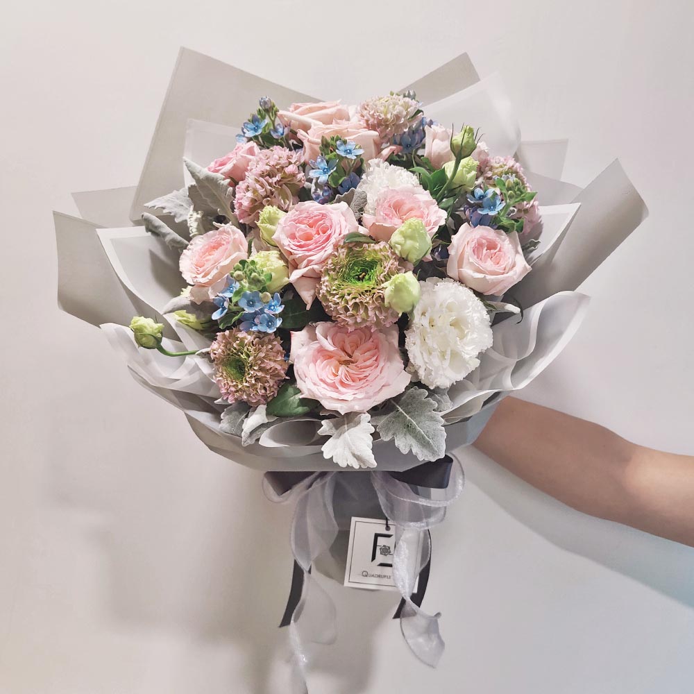 Koi Dreamscape | Pink Rose & Koi Ranunculus Fresh Flower Bouquet 1 Koi Dreamscape | Pink Rose & Koi Ranunculus Fresh Flower Bouquet - BL010036