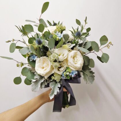 永恆純愛 | 白玫瑰系列婚禮鮮花結婚花球 - WB010001