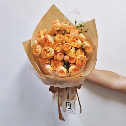Autumn Twilight | Orange Spray Rose Fresh Flower Bouquet - BM010031