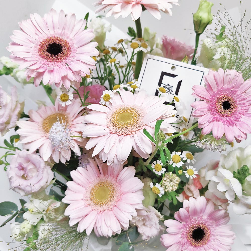 Ethereal Spring | Pink Gerbera & Eustoma Fresh Flower Bouquet 2 Ethereal Spring | Pink Gerbera & Eustoma Fresh Flower Bouquet - BM100018