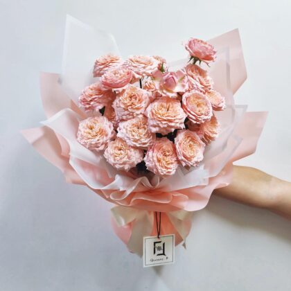 Peach Sweet Dream | Pink-Orange Spray Rose Fresh Flower Bouquet - BM010032