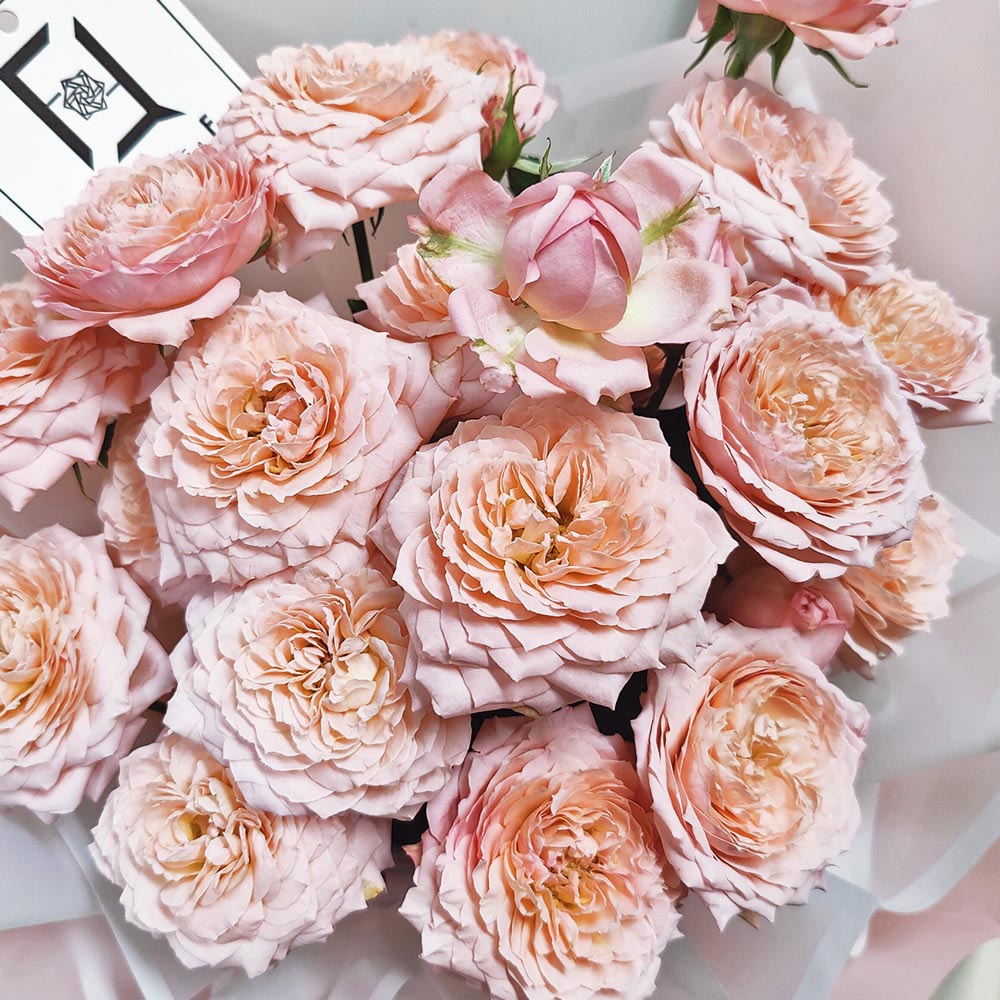 Peach Sweet Dream | Pink-Orange Spray Rose Fresh Flower Bouquet 2 Peach Sweet Dream | Pink-Orange Spray Rose Fresh Flower Bouquet - BM010032