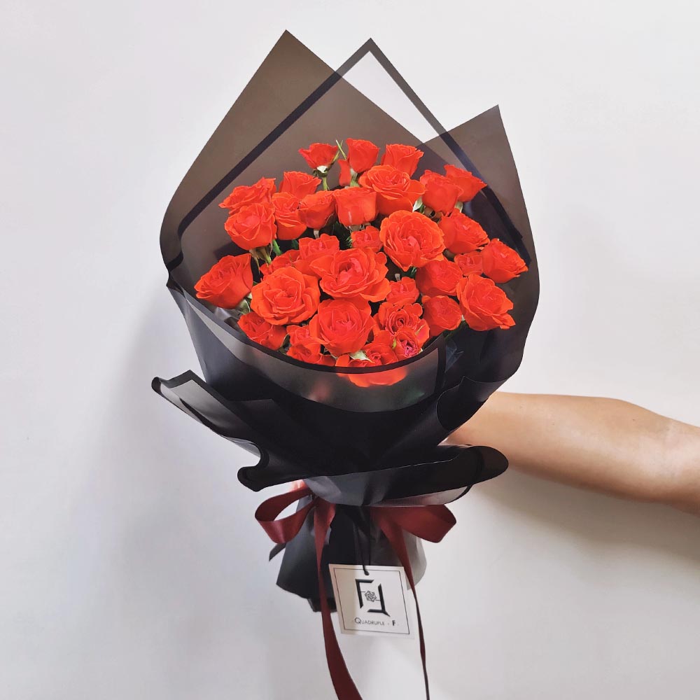 Crimson Enigma | Red Spray Rose Fresh Flower Bouquet 1 Crimson Enigma | Red Spray Rose Fresh Flower Bouquet - BM010030
