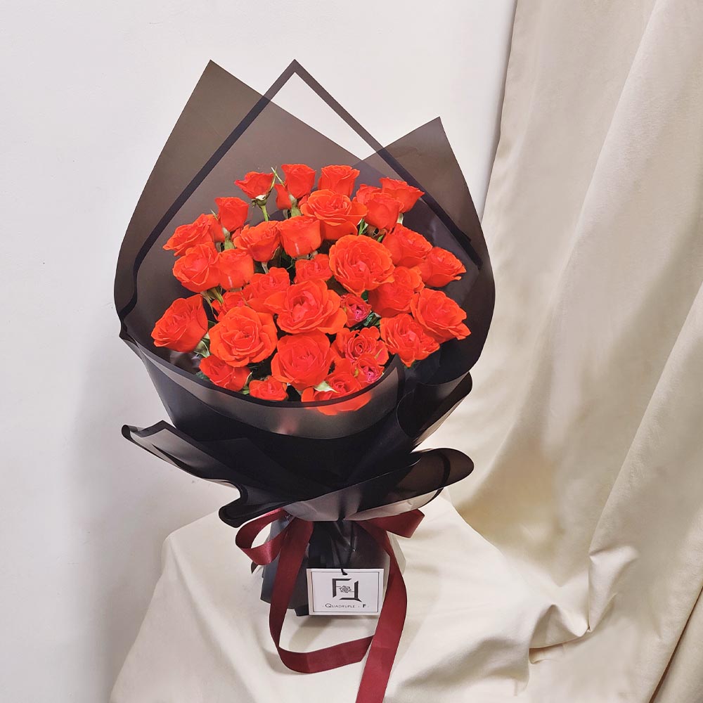 Crimson Enigma | Red Spray Rose Fresh Flower Bouquet 3 Crimson Enigma | Red Spray Rose Fresh Flower Bouquet - BM010030