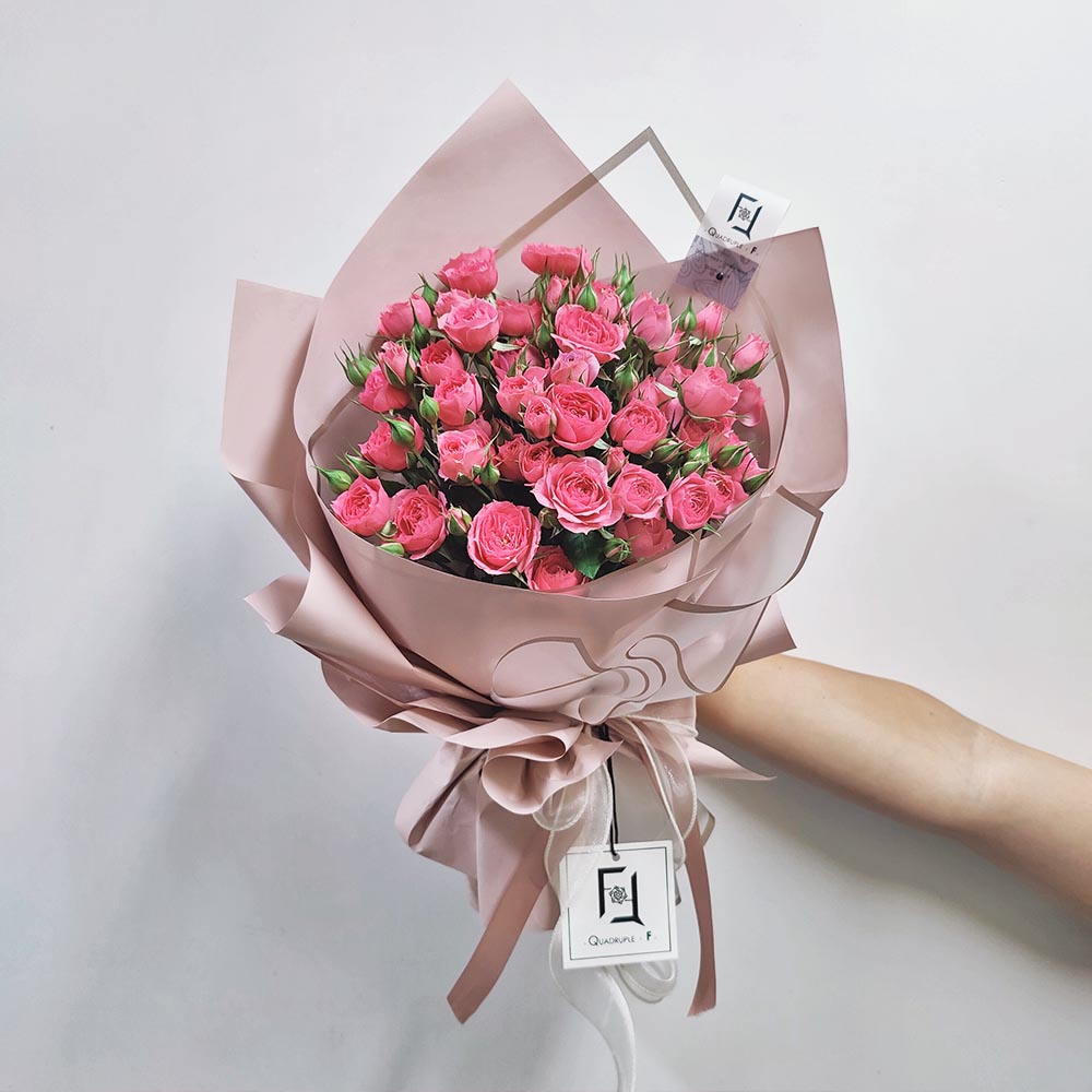 絳紅傾心 | 桃紅小玫瑰鮮花花束 1 絳紅傾心 | 桃紅小玫瑰鮮花花束 - BM010033