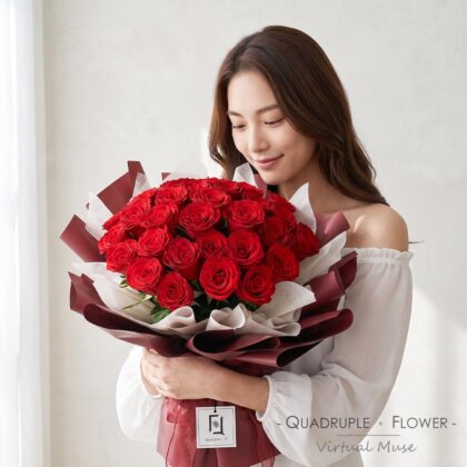 熾愛三世 | 33支紅玫瑰鮮花求婚花束