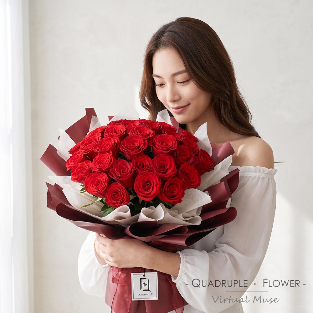 熾愛三世 | 33支紅玫瑰鮮花求婚花束 2 熾愛三世 | 33支紅玫瑰鮮花求婚花束 - BL010042
