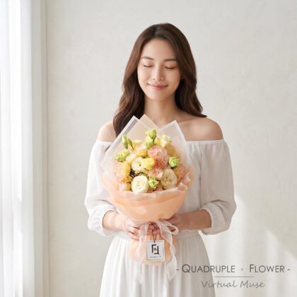 True Heart | Champagne Lisianthus Fresh Flower Bouquet