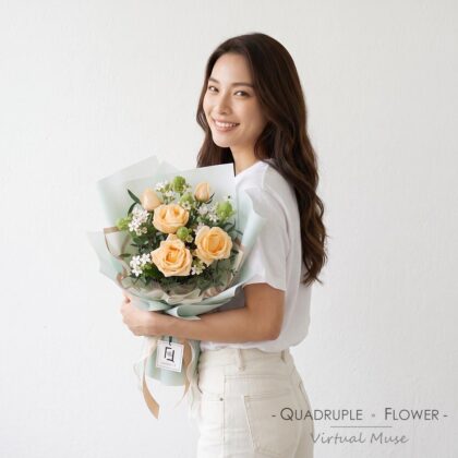 綠野仙蹤 | 香檳玫瑰鮮花花束