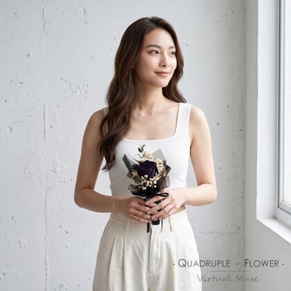 Noble MYSTERY | Dried Red Rose Bouquet