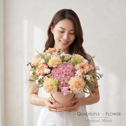 Blooming Prosperity | Pink Hydrangea & Pink-edged Champagne Fresh Flower Hug Bucket