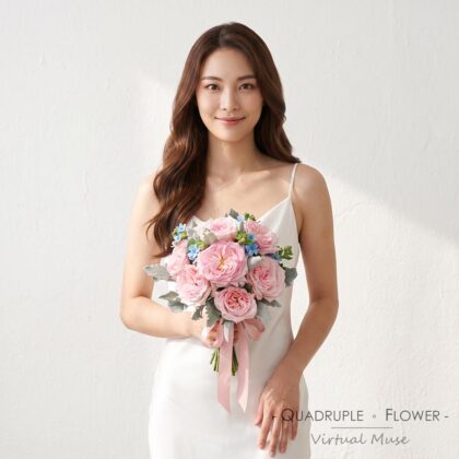 星燦粉戀 | 粉玫瑰藍星花鮮花結婚花球連襟花