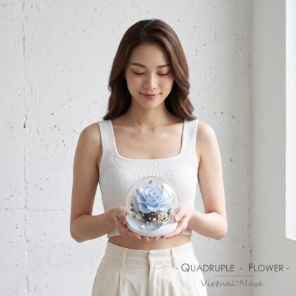 玻璃罩 | 永生花玫瑰玻璃圓罩