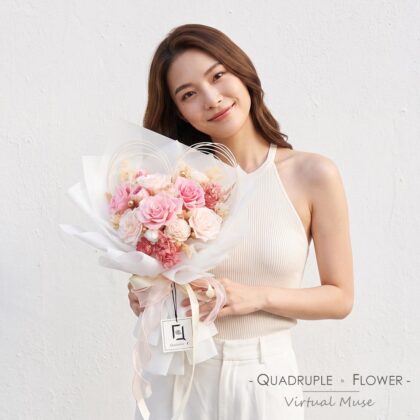 藤.心形 | 永生花玫瑰花束