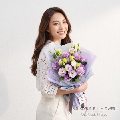 QuadrupleFlower 啟德新蒲崗花店 | 香港花店推介 | 即日送花服務、鮮花花束及花籃高質客製化設計 42 永遠幻愛 | 紫洋桔梗鮮花花束