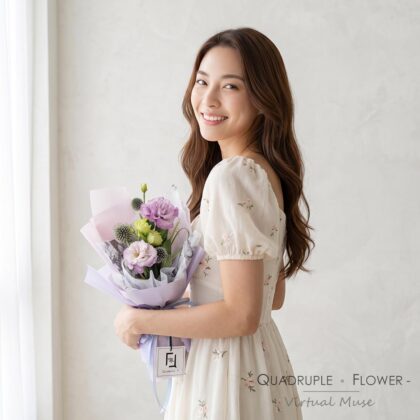 甜美幻愛 | 紫桔梗鮮花花束