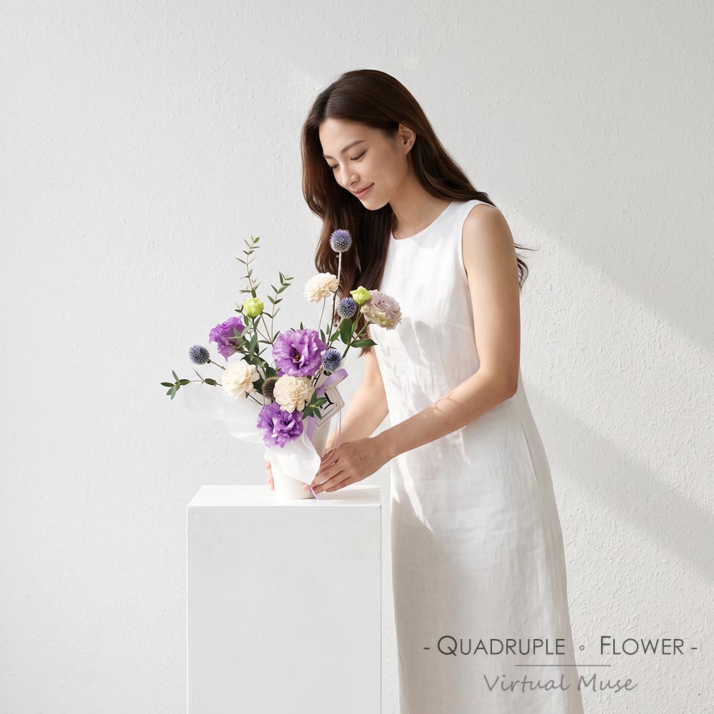 Adorable DREAM | Purple Eustoma Fresh Flower Table Flower 2 Adorable DREAM | Purple Eustoma Fresh Flower Table Flower - TA010001