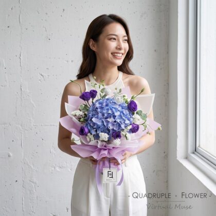 夢幻紫羅 | 紫色繡球洋桔梗鮮花花束