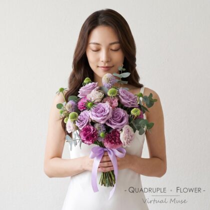 魅紫誓約 | 紫玫瑰松蟲草鮮花結婚花球連襟花