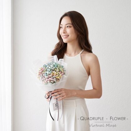 QuadrupleFlower 啟德新蒲崗花店 | 香港花店推介 | 即日送花服務、鮮花花束及花籃高質客製化設計 11 清新幻愛 | 彩虹滿天星鮮花花束