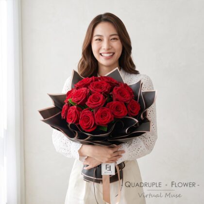 Abiding LOVE | Red Rose Fresh Flower Bouquet